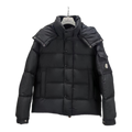 Moncler Maya Matte Hooded Puffer Jacket | Black