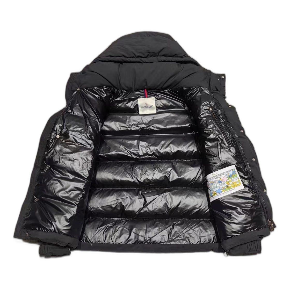 Moncler Maya Matte Hooded Puffer Jacket | Black