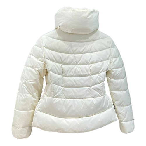 Moncler Drawstring-Waist Stand-Collar Puffer Jacket | Ivory