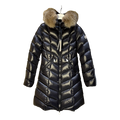 Moncler Fulmarus Chevron-Quilted Hooded Puffer Coat | Black