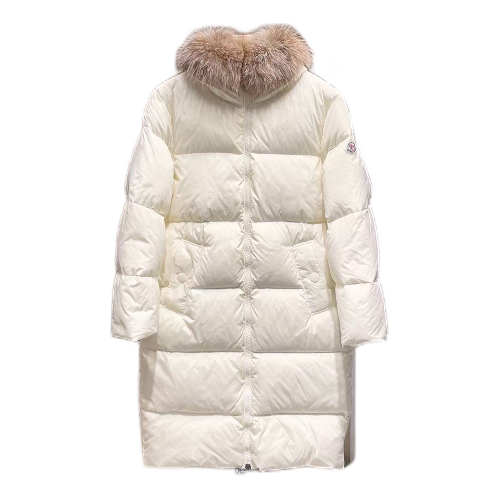 Moncler Marrionnier Long Puffer Coat | Ivory