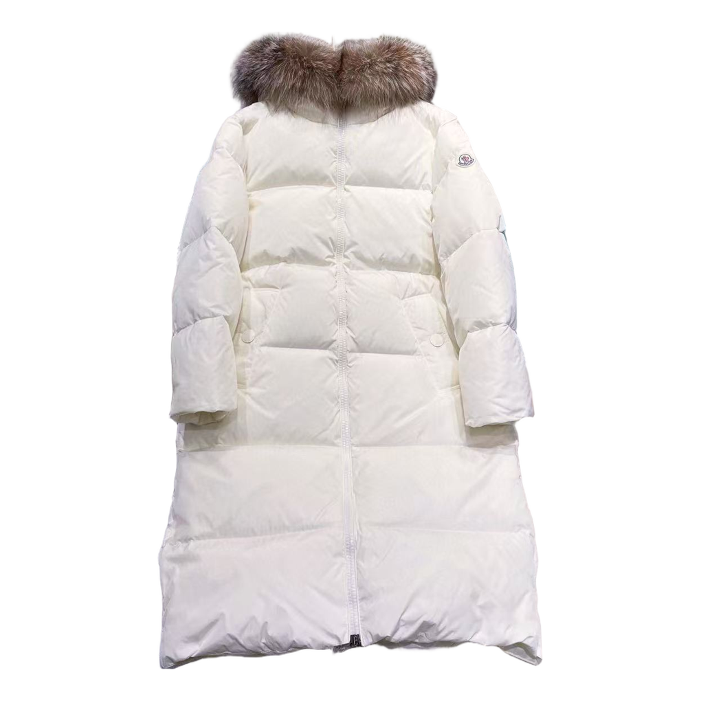 Moncler Marrionnier Long Puffer Coat | Ivory