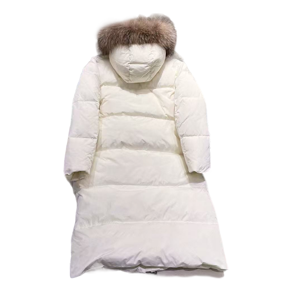 Moncler Marrionnier Long Puffer Coat | Ivory