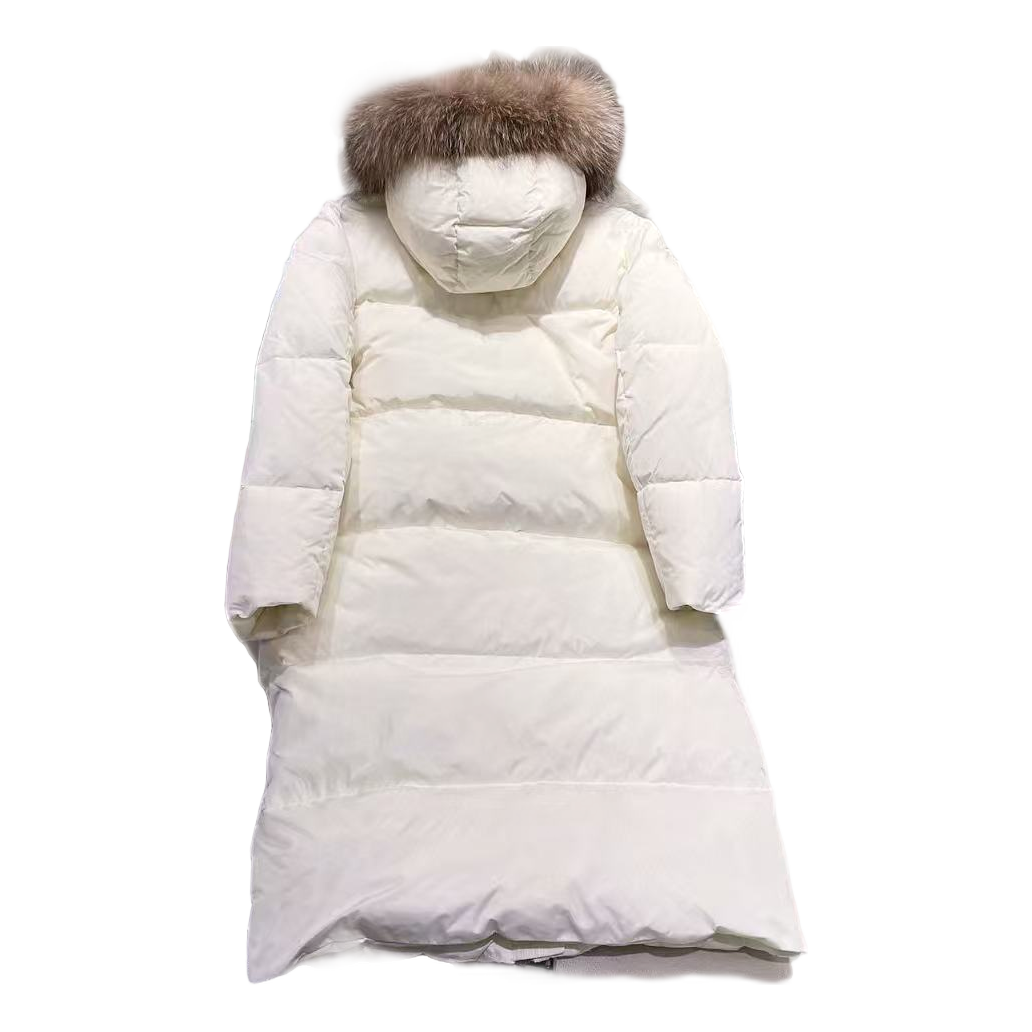 Moncler Marrionnier Long Puffer Coat | Ivory