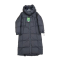 New Balance Hooded Long Puffer Coat | Black