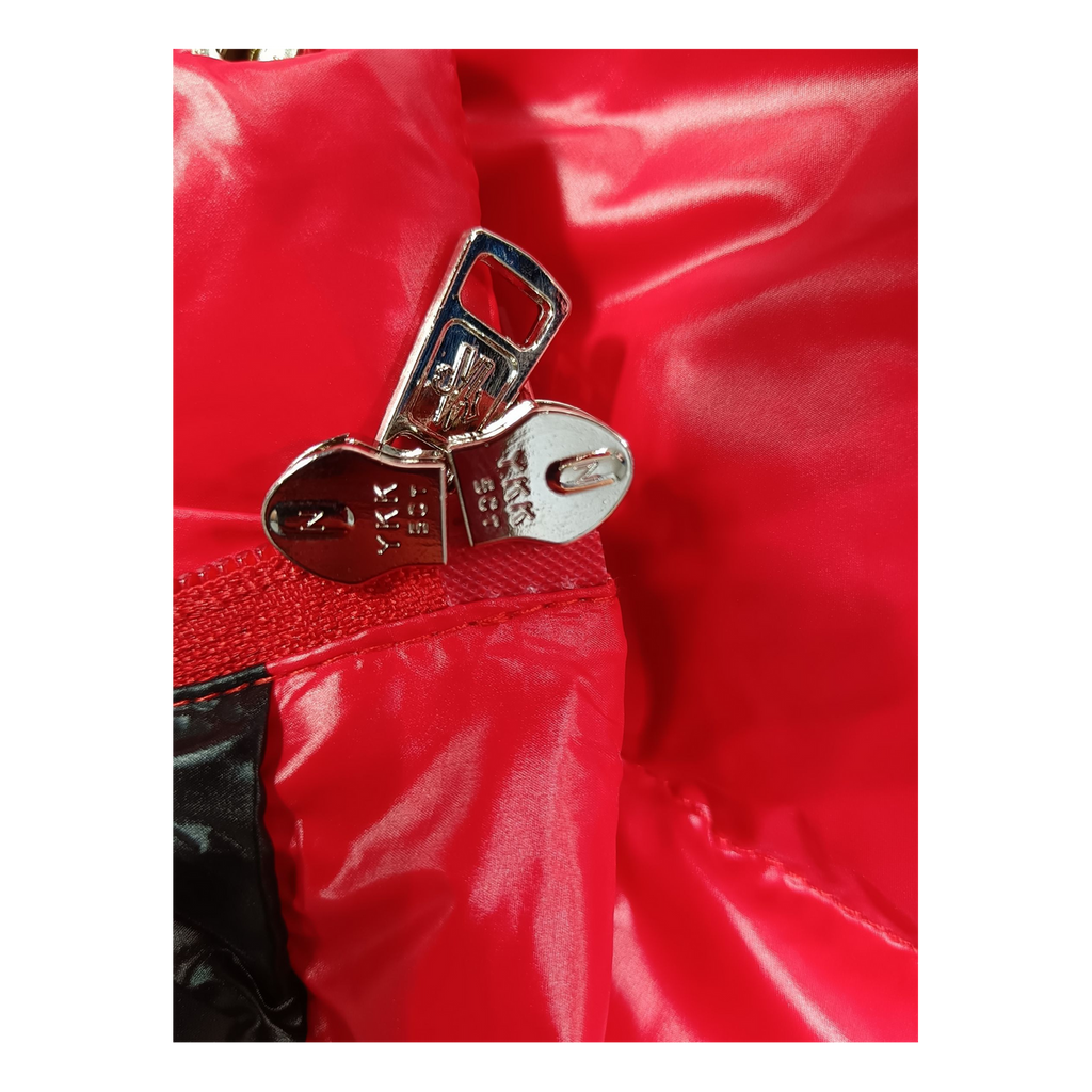 Moncler Hanoverian Glossy Hooded Long Puffer Coat | Red