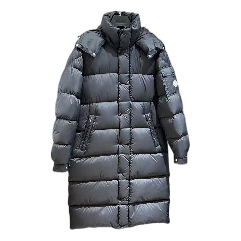 Moncler Hanoverian Hooded Long Puffer Coat | Black