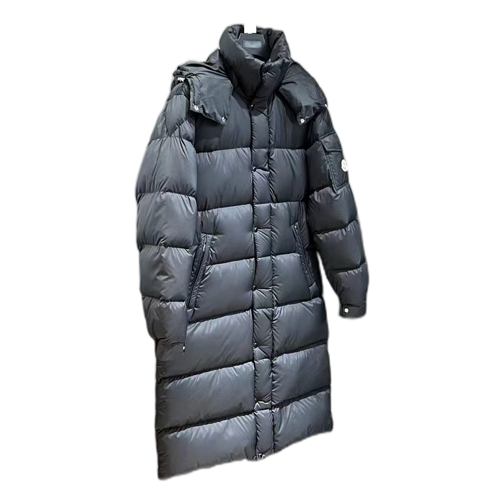 Moncler Hanoverian Hooded Long Puffer Coat | Black