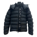 Moncler Vertical-Logo Snap-Front Puffer Jacket | Black