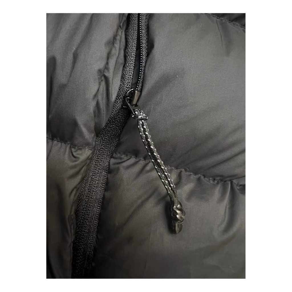 Moncler Vertical-Logo Snap-Front Puffer Jacket | Black