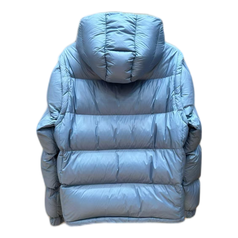 Moncler Oversized Chest-Badge Hooded Puffer Jacket