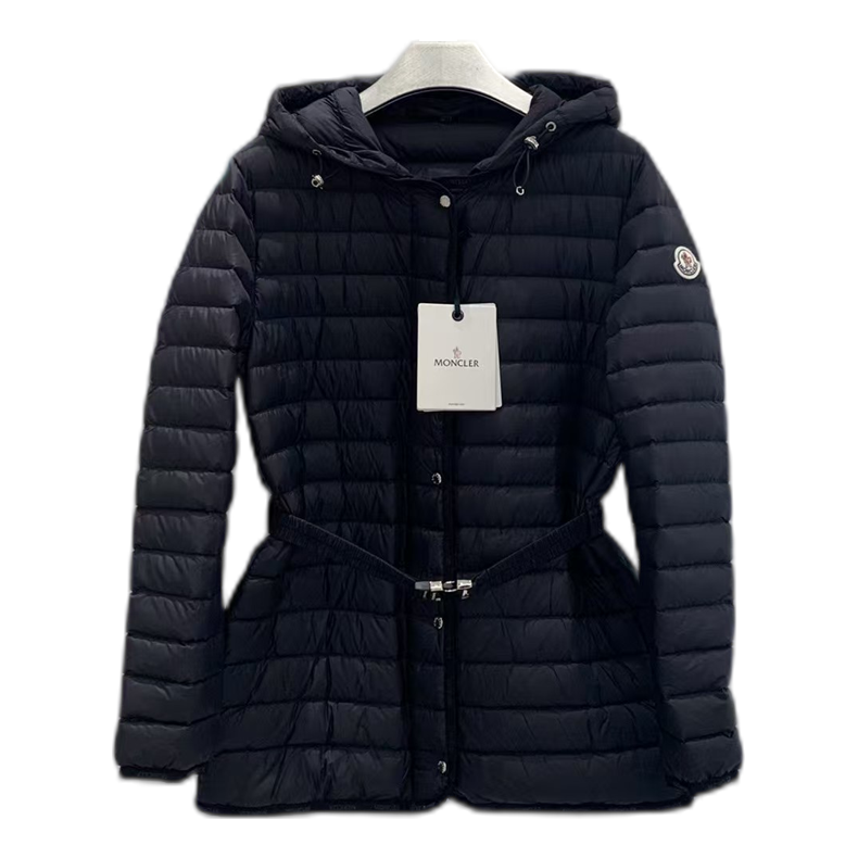 Moncler Oredon Belted Hooded Puffer Jacket | Black