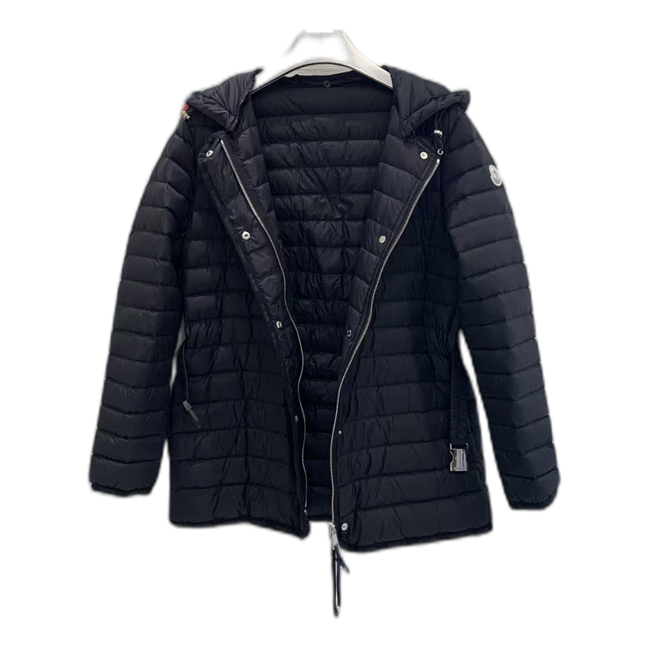 Moncler Oredon Belted Hooded Puffer Jacket | Black