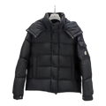 Moncler Maya Matte Hooded Puffer Jacket | Black