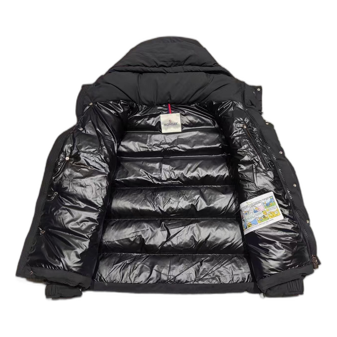 Moncler Maya Matte Hooded Puffer Jacket | Black