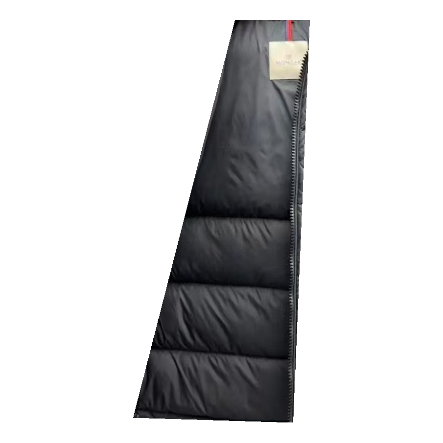 Moncler Fur-Trim Hooded Puffer Jacket | Black