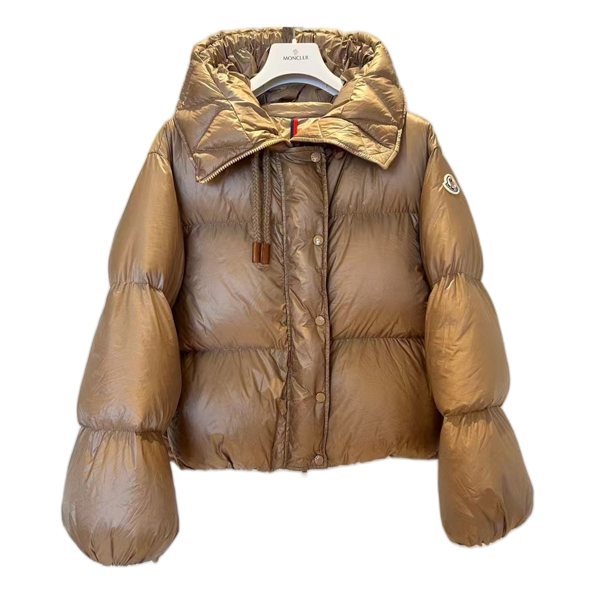 Moncler Borey Hooded Puffer Jacket | Bronze