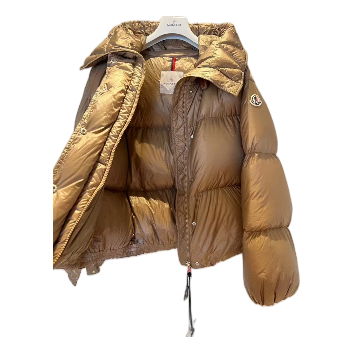 Moncler Borey Hooded Puffer Jacket | Bronze