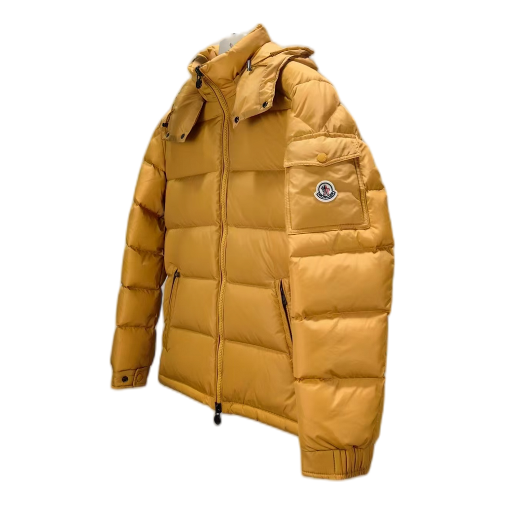 Moncler Maya Hooded Puffer Jacket | Yellow