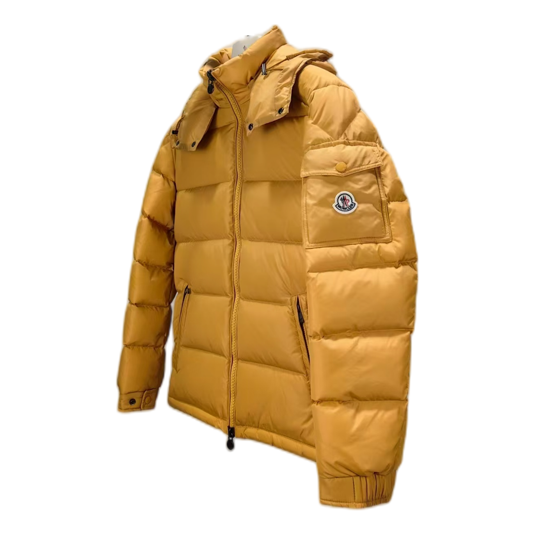 Moncler Maya Hooded Puffer Jacket | Yellow