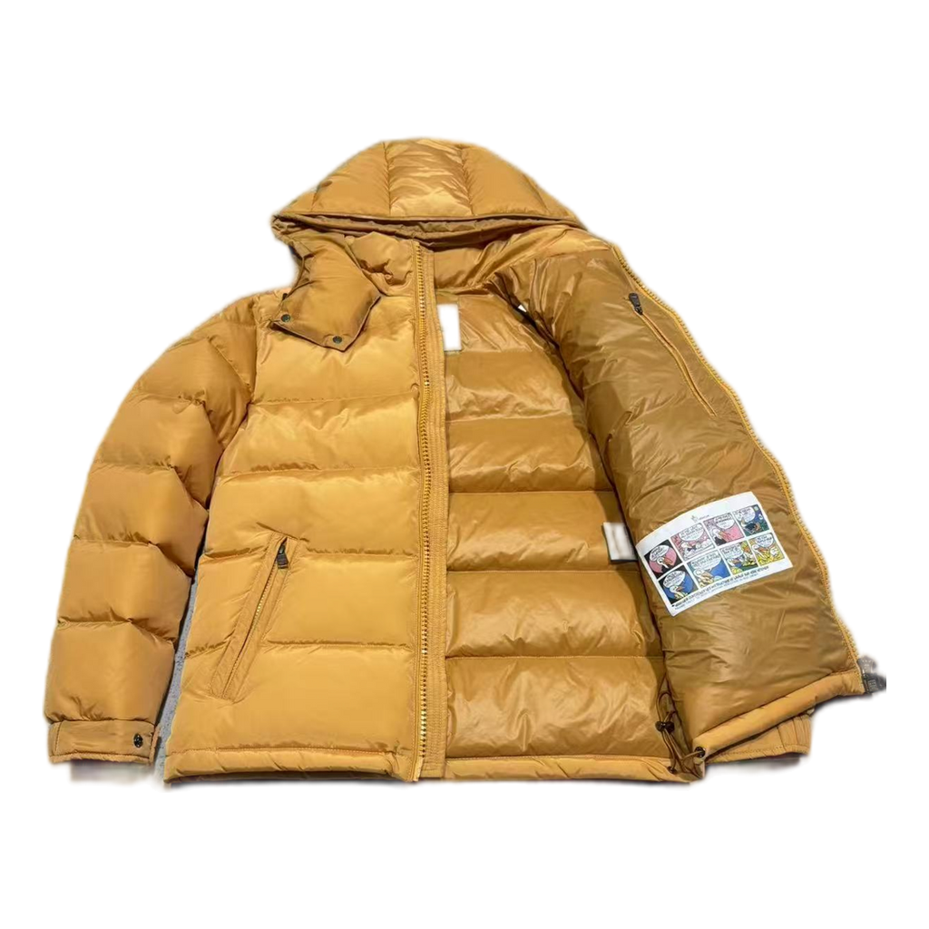 Moncler Maya Hooded Puffer Jacket | Yellow