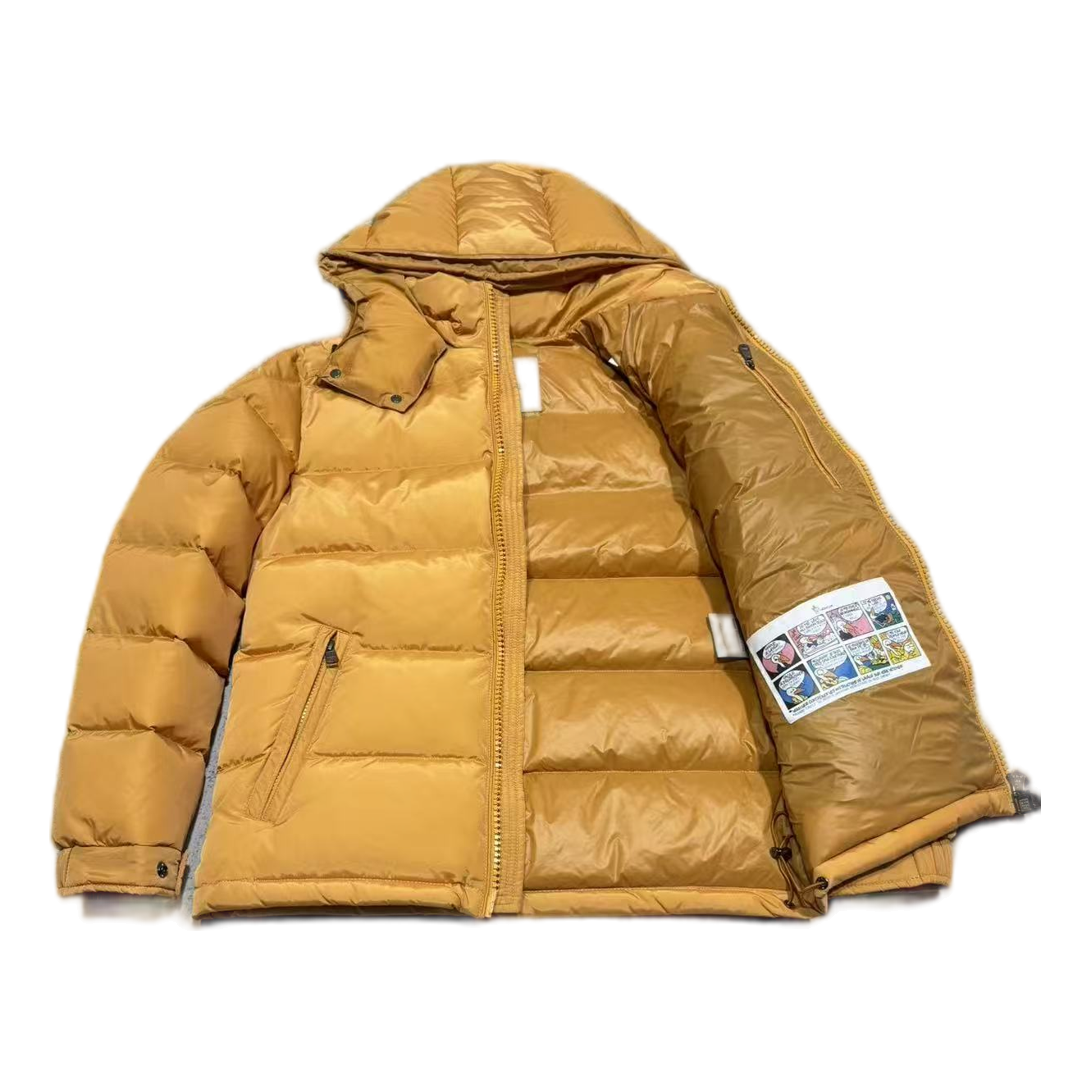 Moncler Maya Hooded Puffer Jacket | Yellow