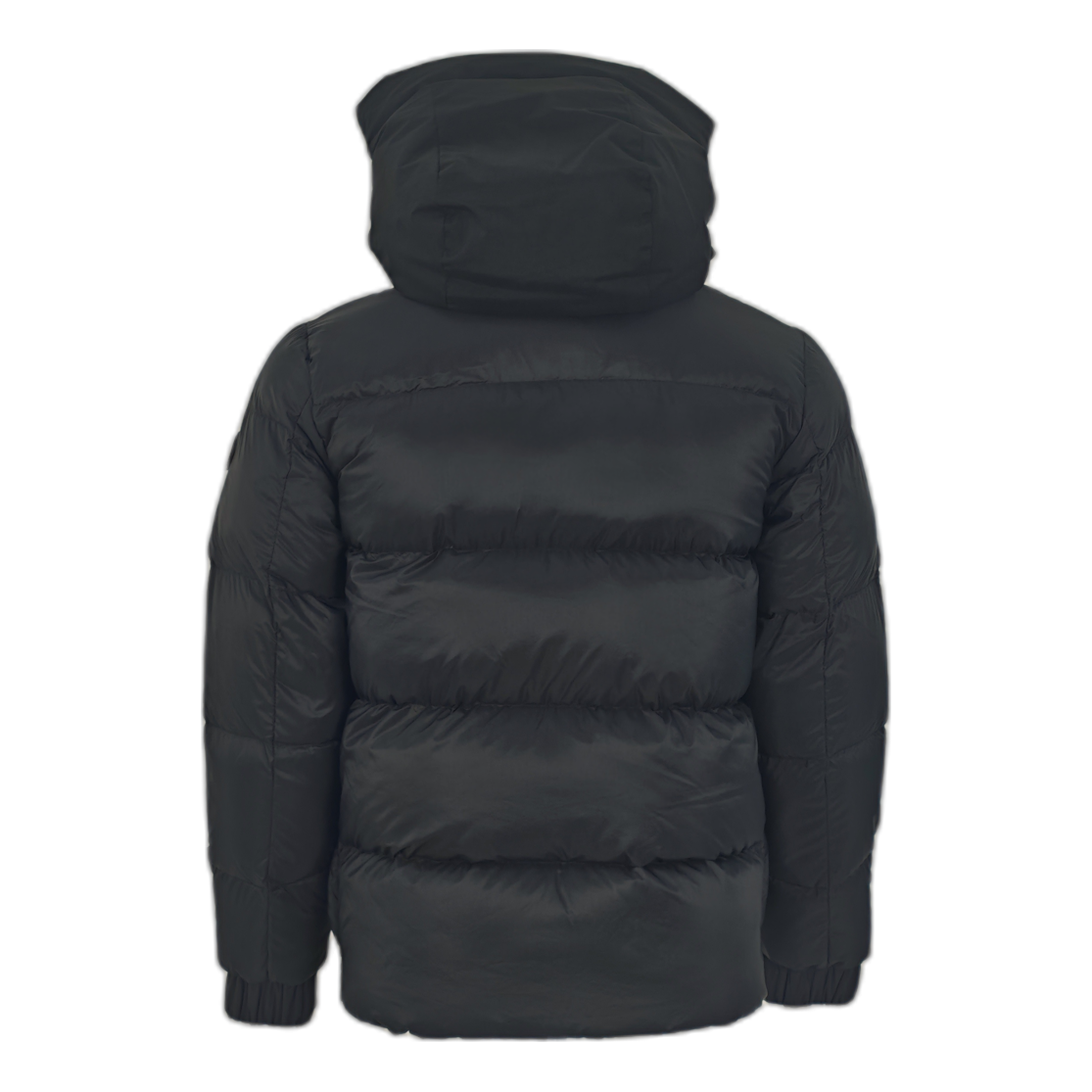 Moncler Tonal-Logo High-Collar Puffer Jacket | Black