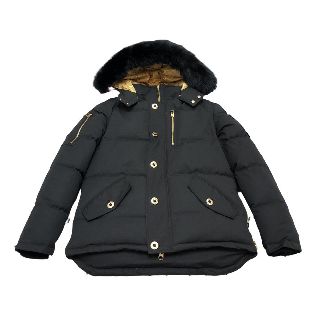 Moose Knuckles Gold 3Q Fur-Trim Puffer Jacket | Black