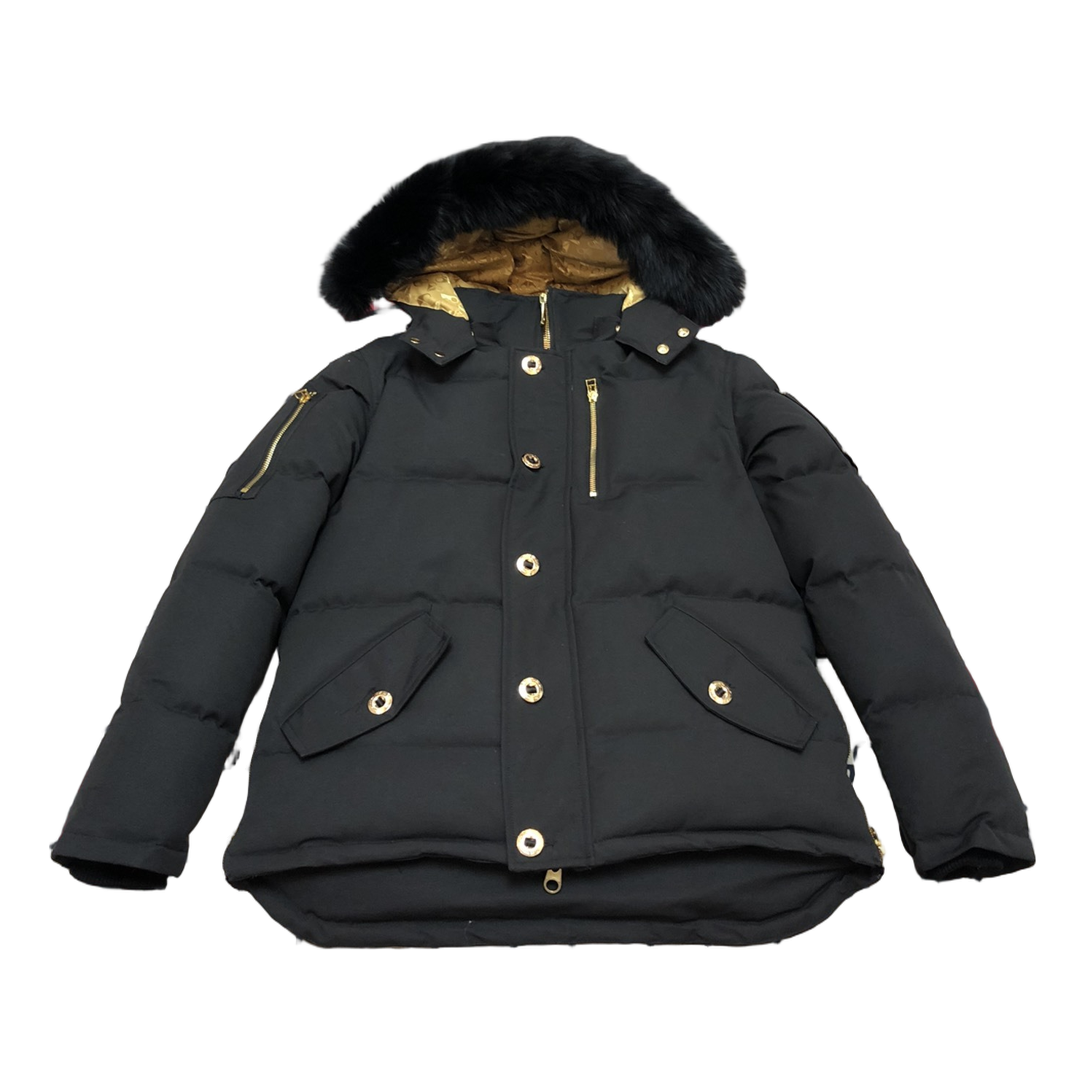 Moose Knuckles Gold 3Q Fur-Trim Puffer Jacket | Black