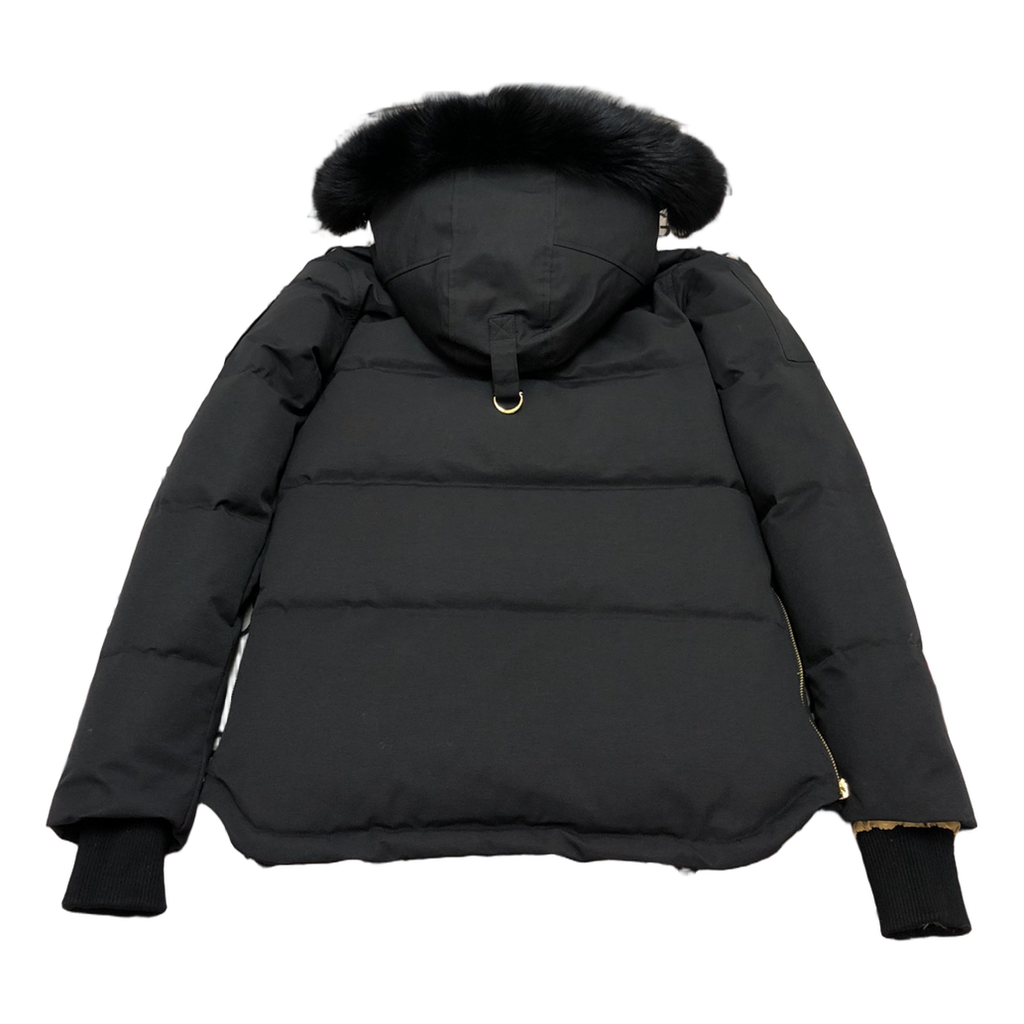 Moose Knuckles Gold 3Q Fur-Trim Hooded Puffer Jacket | Black