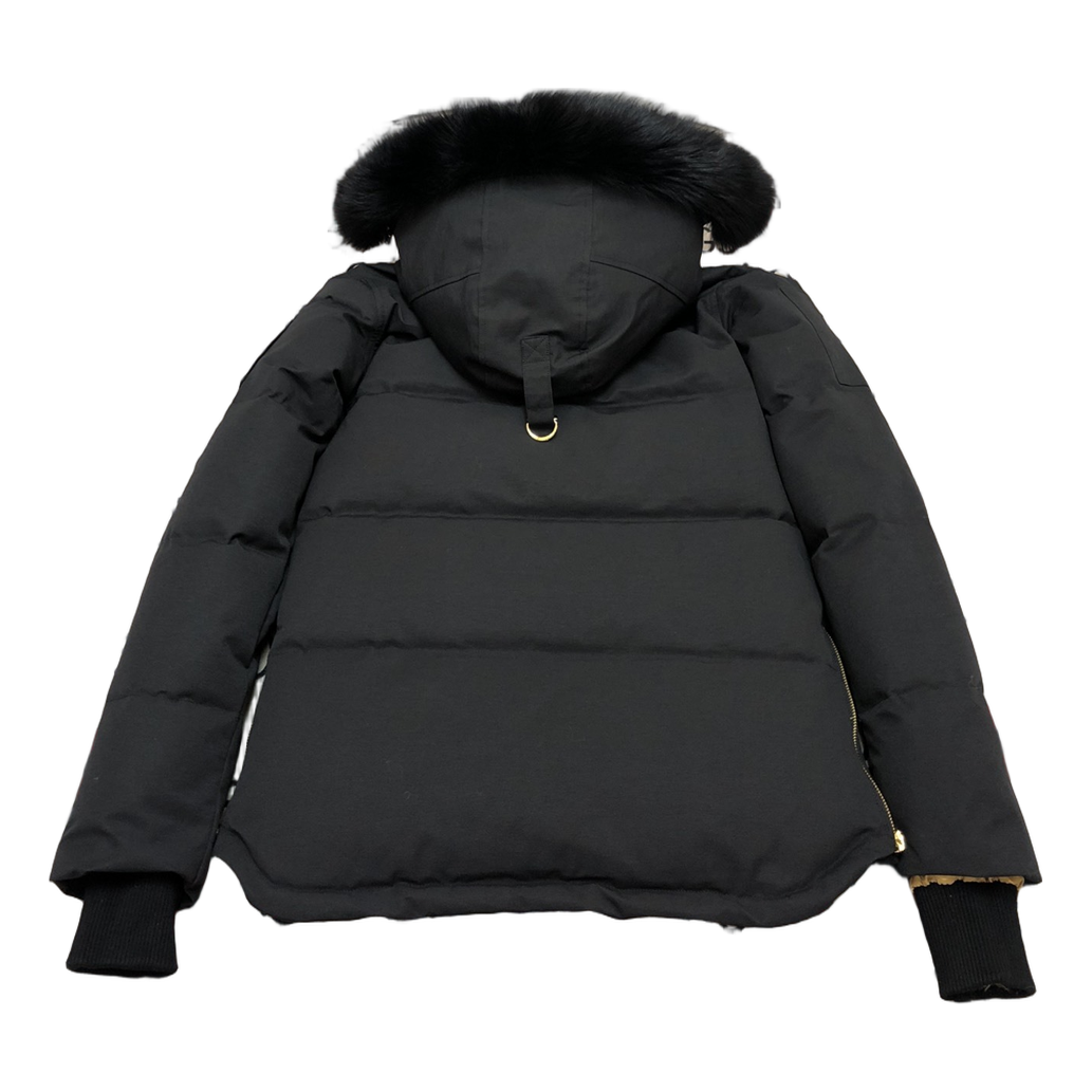 Moose Knuckles Gold 3Q Fur-Trim Hooded Puffer Jacket | Black