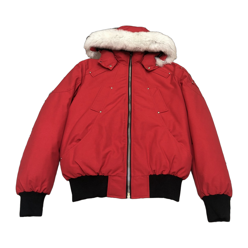 Moose Knuckles Men's Original Ballistic Shearling-Trim Bomber | Black