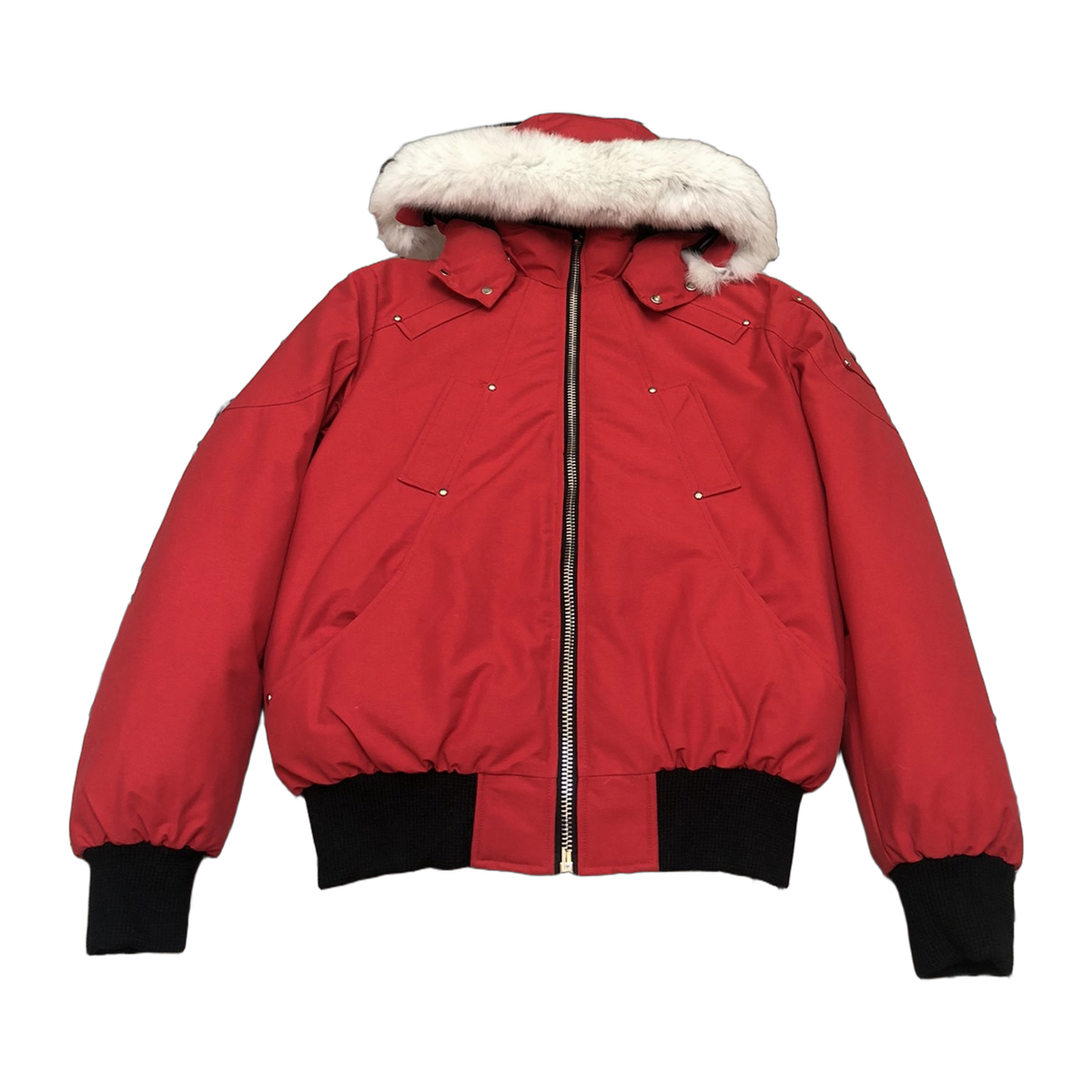 Moose Knuckles Men's Original Ballistic Shearling-Trim Bomber | Black