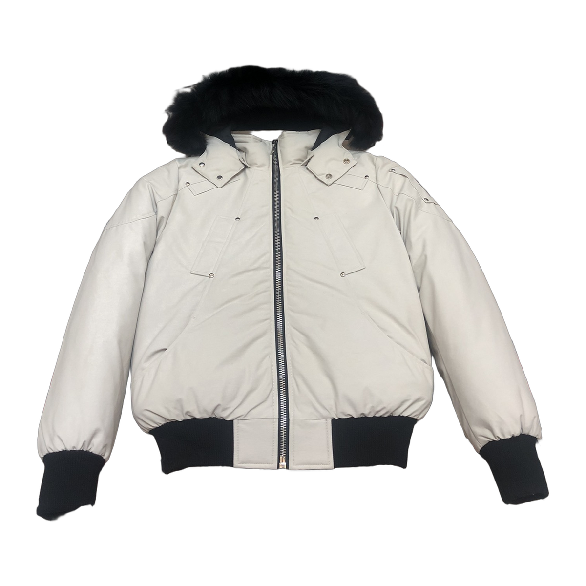 Moose Knuckles Men's Original Ballistic Shearling-Trim Bomber | Black
