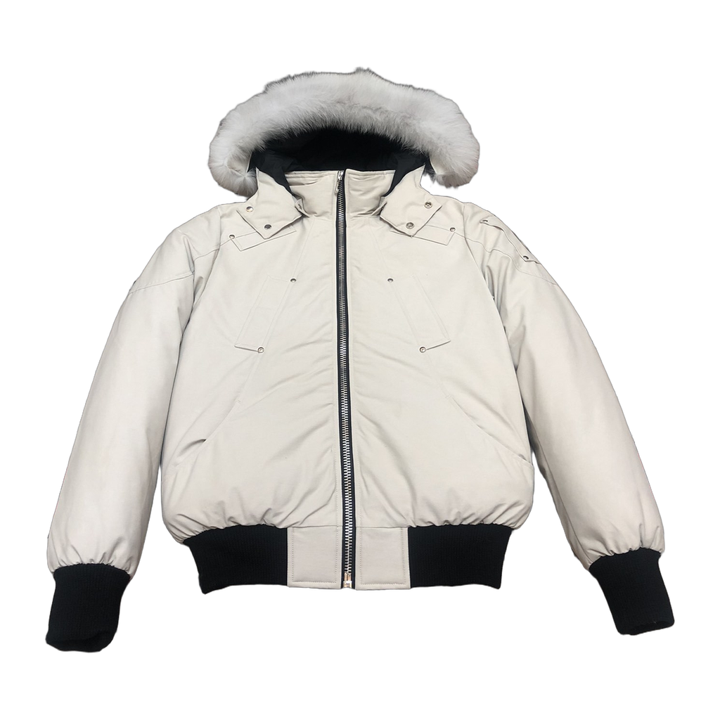 Moose Knuckles Men's Original Ballistic Shearling-Trim Bomber | Black