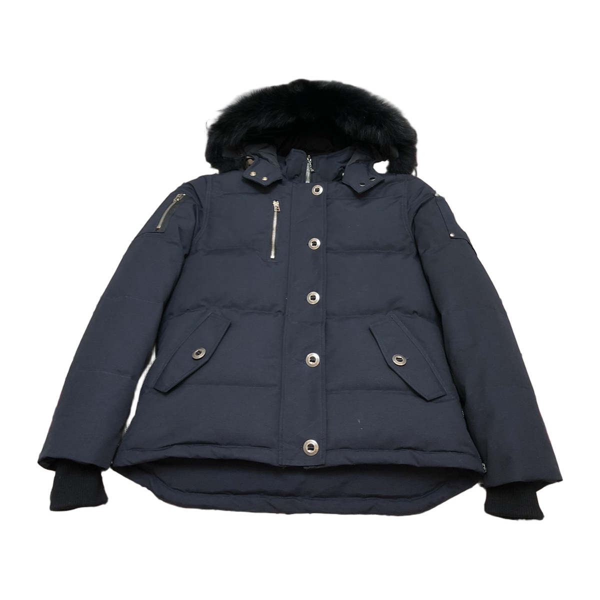 Moose Knuckles Women's Original Shearling-Trim 3Q Jacket | Navy