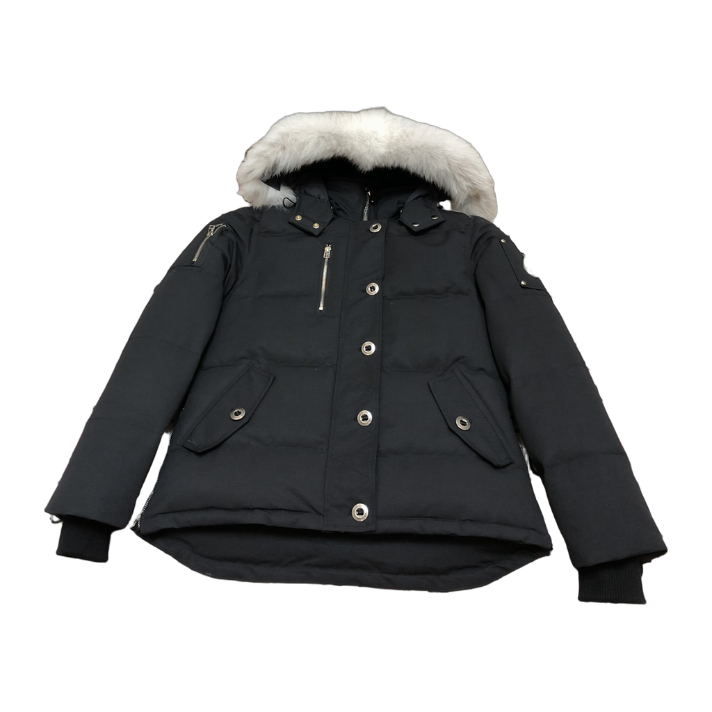 Moose Knuckles Women's Original Shearling-Trim 3Q Jacket | Navy