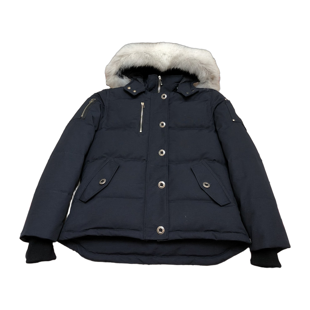 Moose Knuckles Women's Original Shearling-Trim 3Q Jacket | Navy