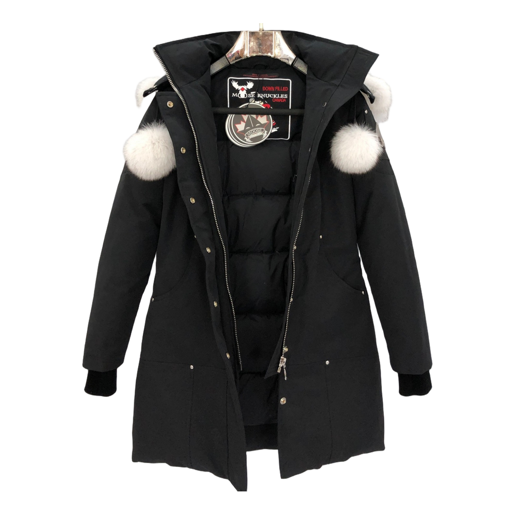 Moose Knuckles Stirling Parka | White Fur Trim