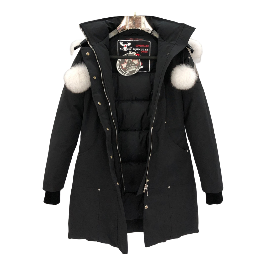 Moose Knuckles Stirling Parka | White Fur Trim