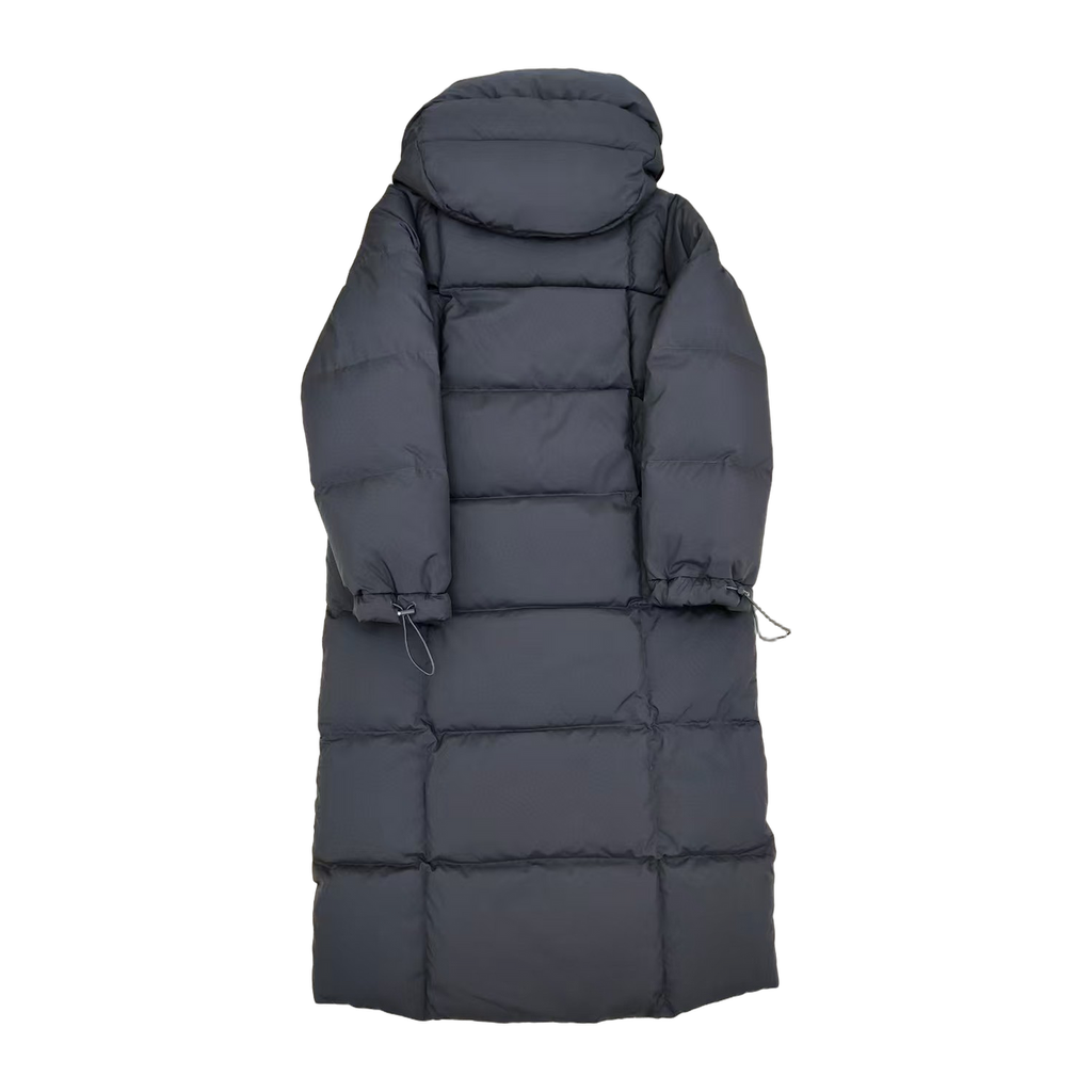 New Balance Hooded Long Puffer Coat | Black