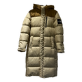 The North Face Color-Block Hooded Long Puffer Coat | Tan