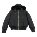 Moose Knuckles Gold Ballistic Fur-Trim Bomber | Black