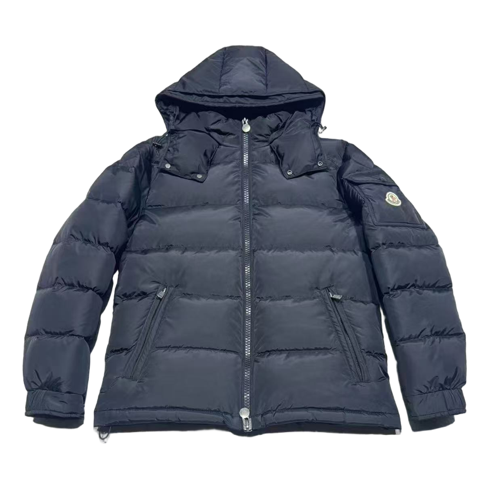 Moncler Sleeve-Pocket Hooded Puffer Jacket | Navy