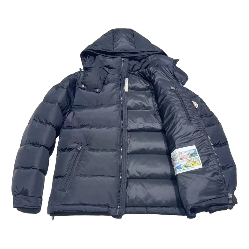 Moncler Sleeve-Pocket Hooded Puffer Jacket | Navy