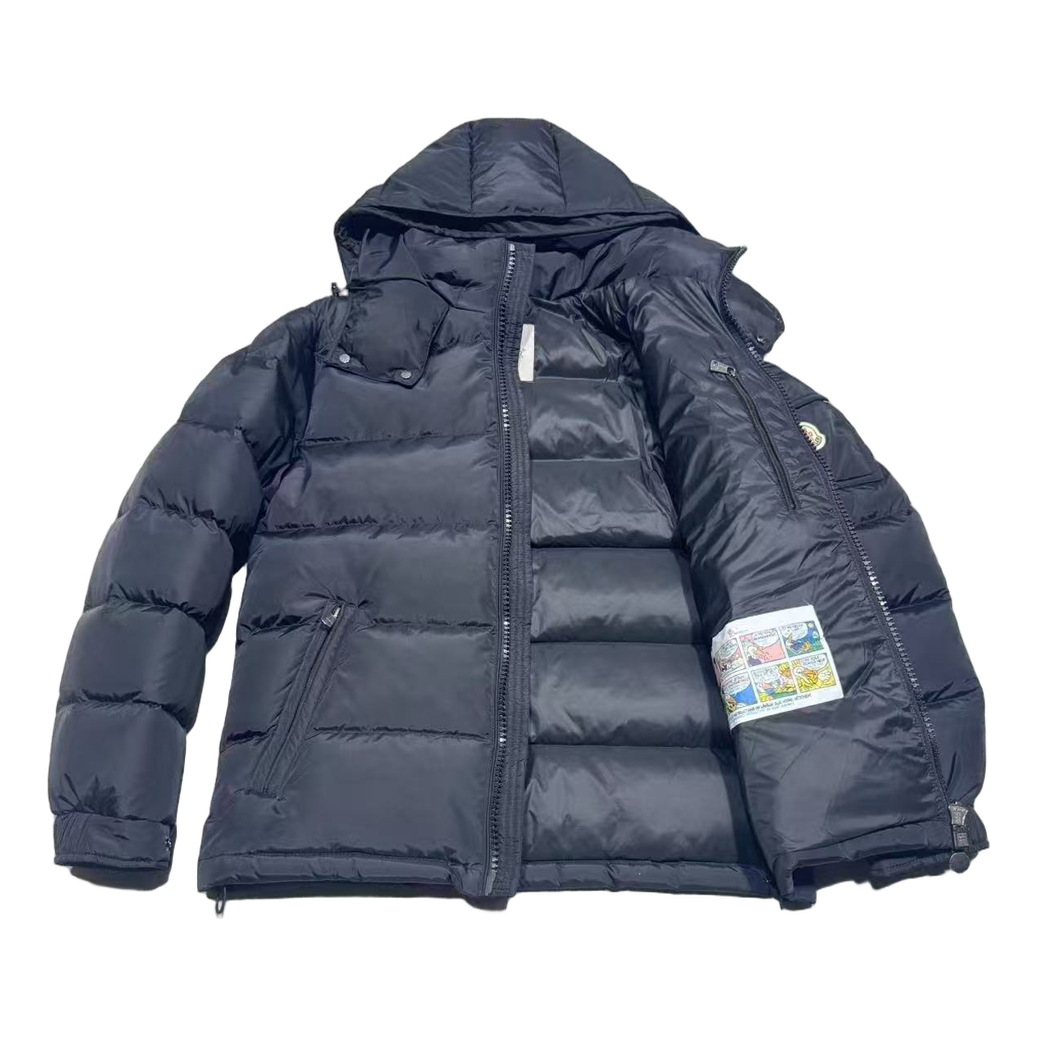 Moncler Sleeve-Pocket Hooded Puffer Jacket | Navy