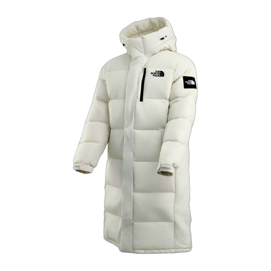 The North Face Color-Block Long Down Coat | White