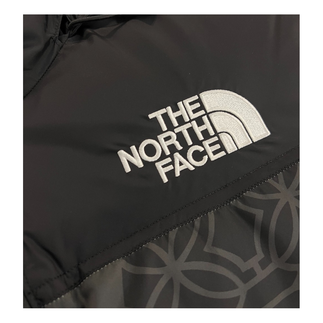 The North Face 1996 Nuptse Patterned Puffer Jacket | Black